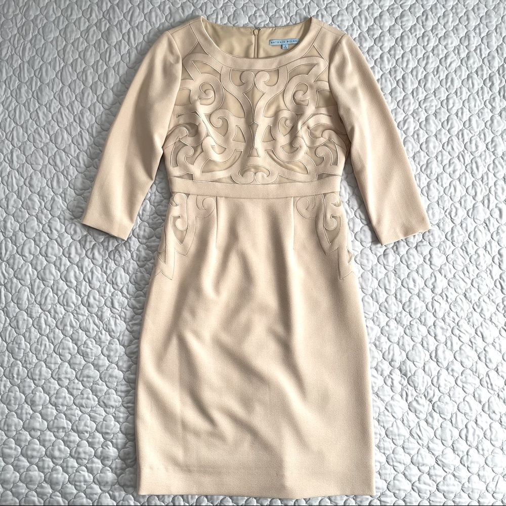 Antonio Melani Cream Formal Dress